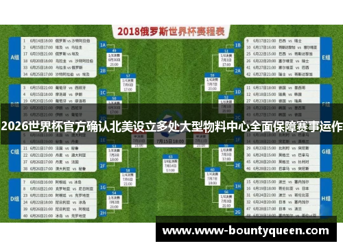 2026世界杯官方确认北美设立多处大型物料中心全面保障赛事运作